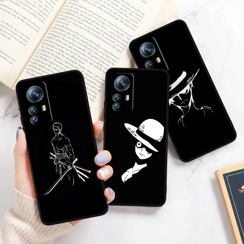 Luxury Art One P-Piece Cute For Xiaomi Mi Poco F5 F4 F3 X6 X5 X4 X3 M6 M5 M5S M4 M3 C65 Pro GT NFC 5G Black Cover Phone Case