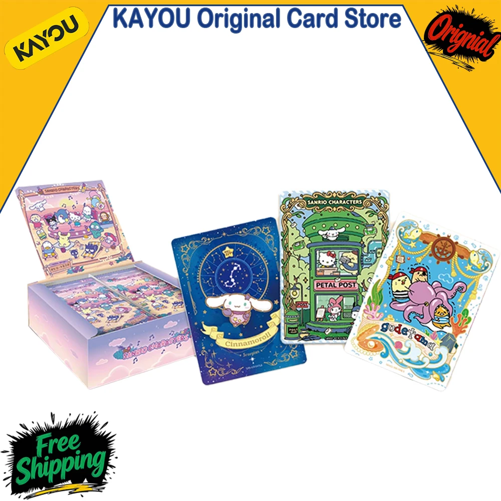 Genuine KAYOU Sanrio Family Cards Fun Shadow Pack Midsummer Adventure  Cute Dream Collectible Cards Booster Pack Cards Toy Gifts