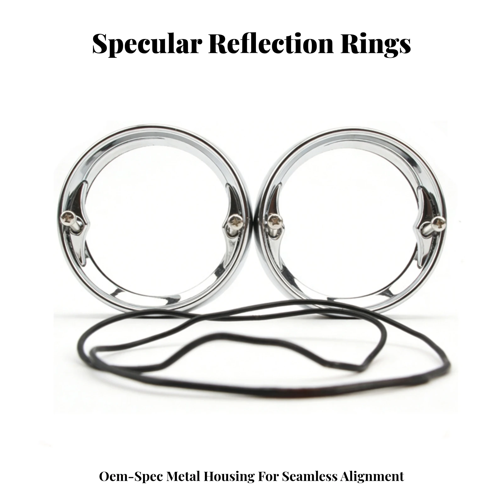 2 Pieces Turn Indicator Trim Rings with Gaskets Chrome-Plated Turn Indicator Trim Bezel Automotive Light Long-Lasting