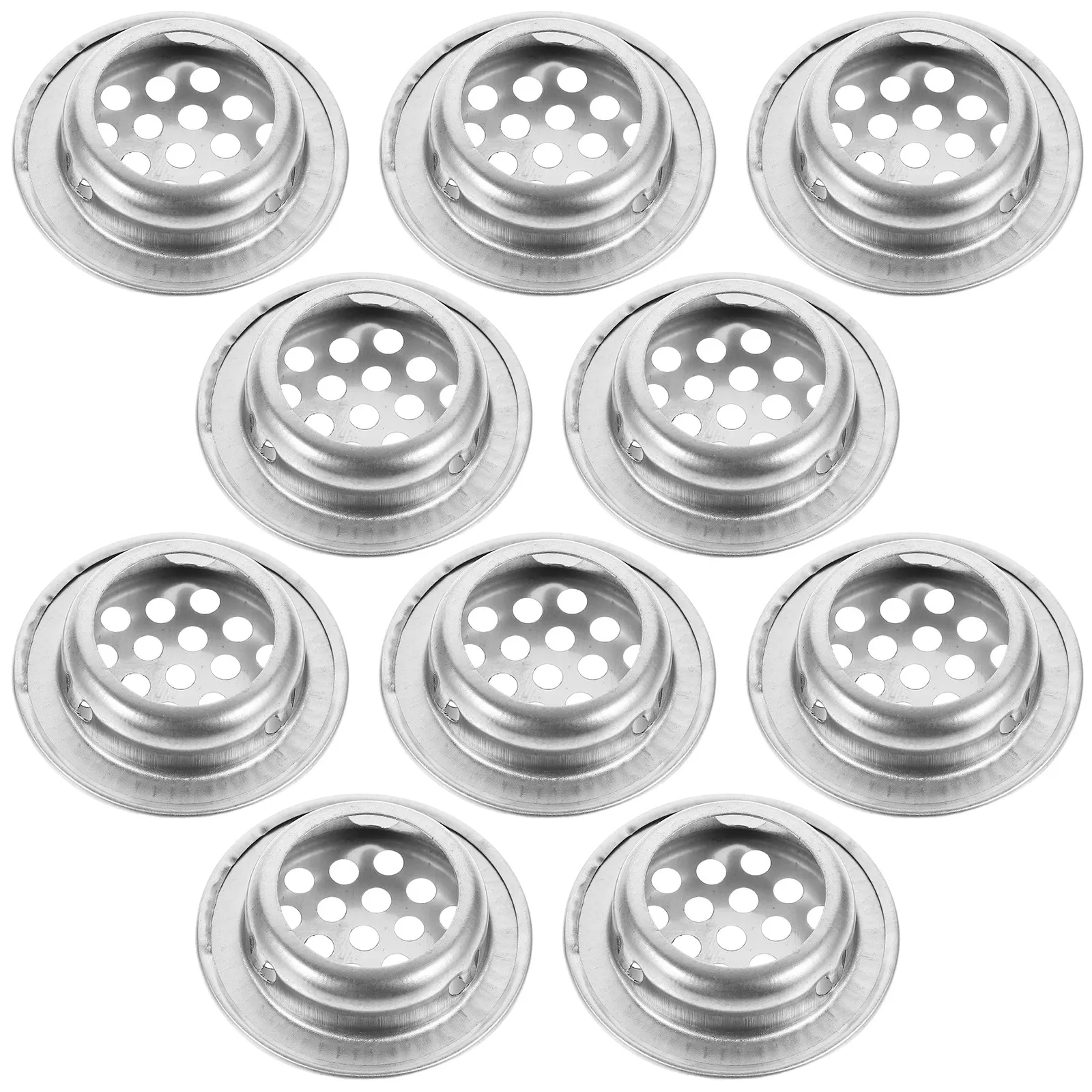 10Pcs Stainless Steel Circular Mesh Vent Cabinet Air Ventilation Panel Kitchen Bathroom Office Heat Dissipation Cover