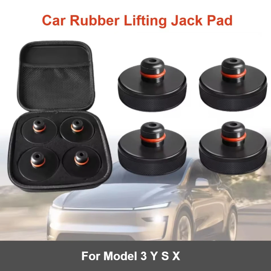 Tappetino per martinetto di sollevamento in gomma per auto per Tesla Model 3 YSX Tappetino di protezione per martinetto portatile Strumento antiscivolo Cuscino di sollevamento per veicolo per telaio