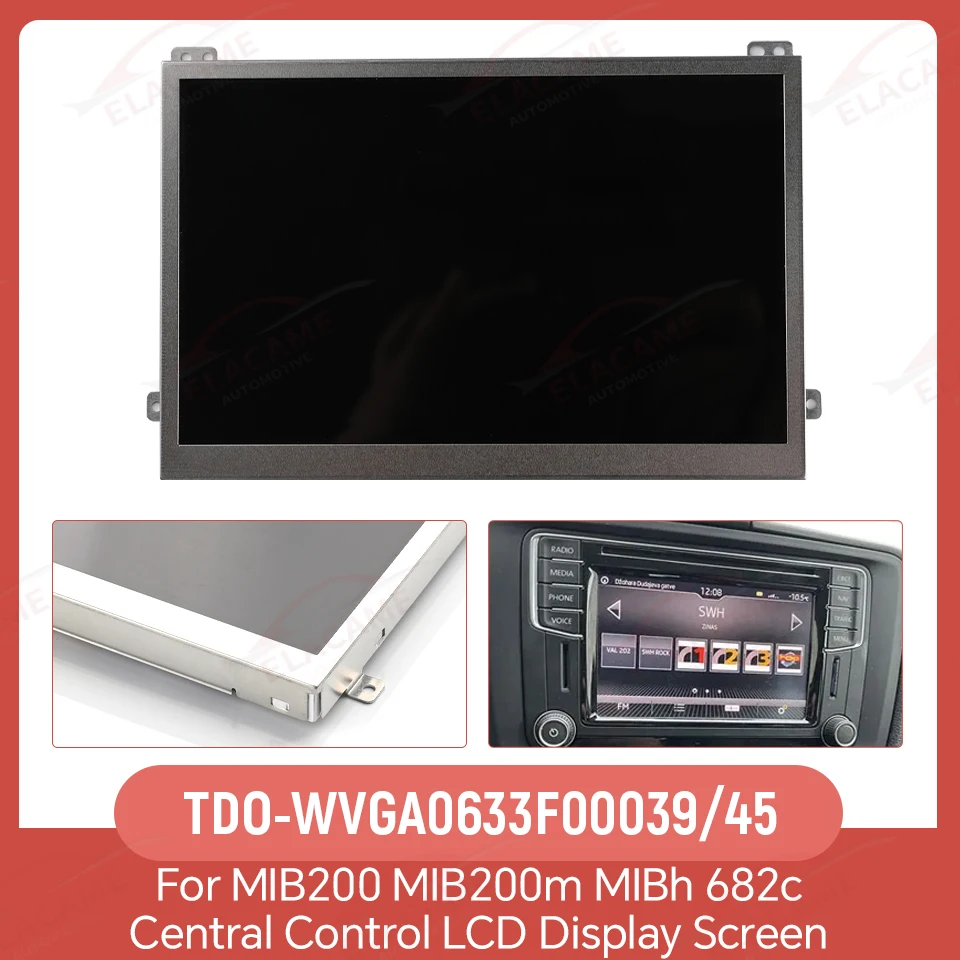 

6.33"Car LCD Display Screen For Volkswagen MIB STD2 200 680 682 Radio Multi-media Part TDO-WVGA0633F00045 39 TDO-0633F40686