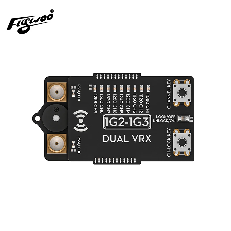 Módulo receptor de óculos analógico duplo VRX Flywoo 1G2-1G3