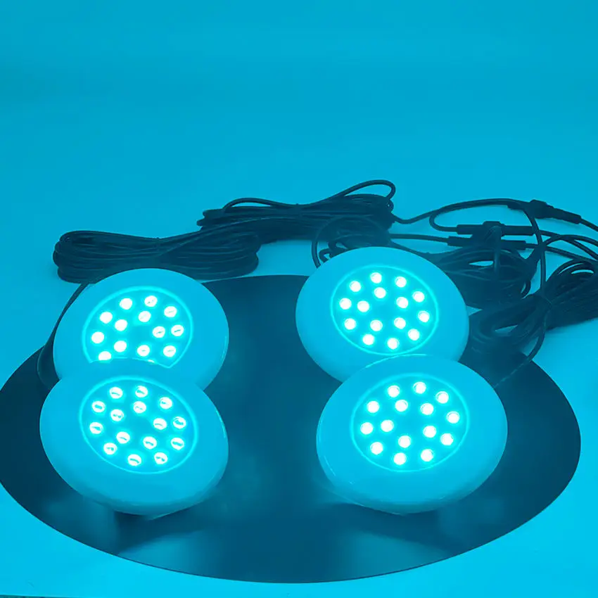 RGB Mini Pool Lights Color Change with Remote Control Private Swimming Pool Villa IP68 Waterproof  LED Underwater Spa Lamp