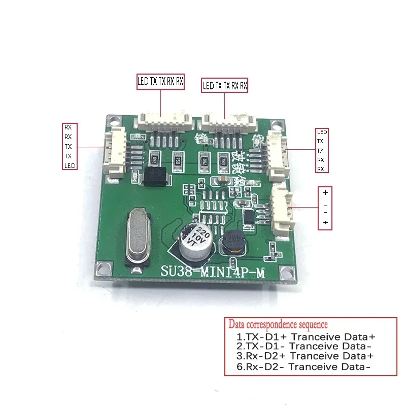 Mini PBCswitch module PBC OEM module mini size 4 Ports Network Switches Pcb Board mini ethernet switch module 10/100Mbps