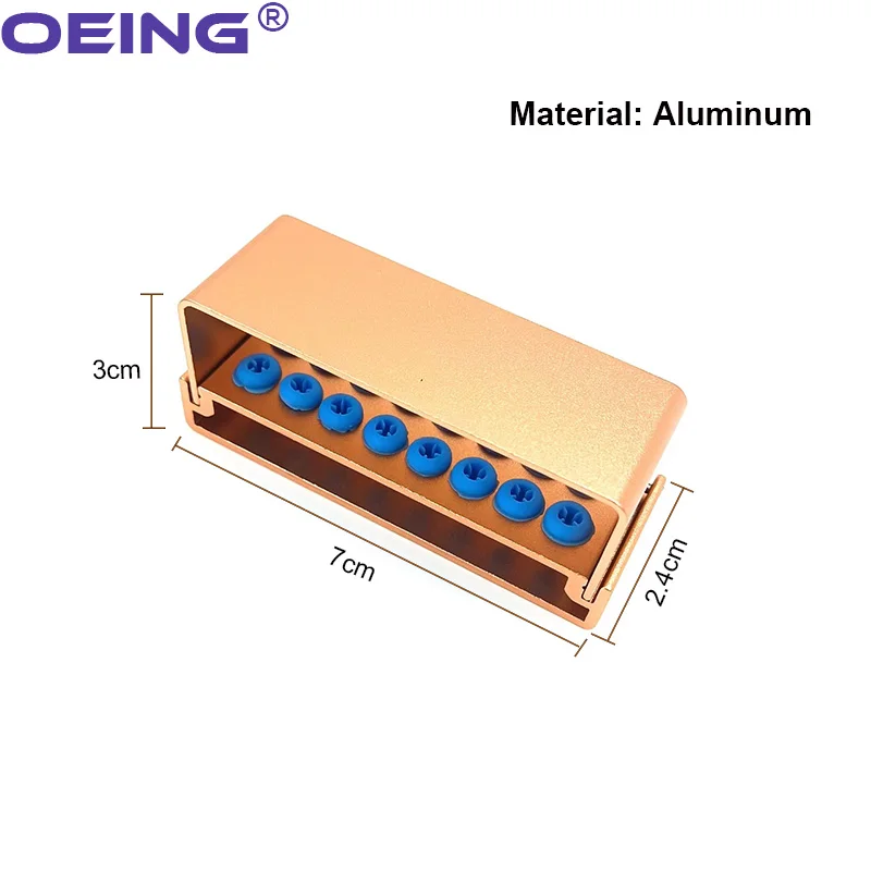 16 Holes Dental Burs Holder Block Autoclavable Dentistry Burs Organizer Box Sterilizer Case For High Speed and Low Speed Burs