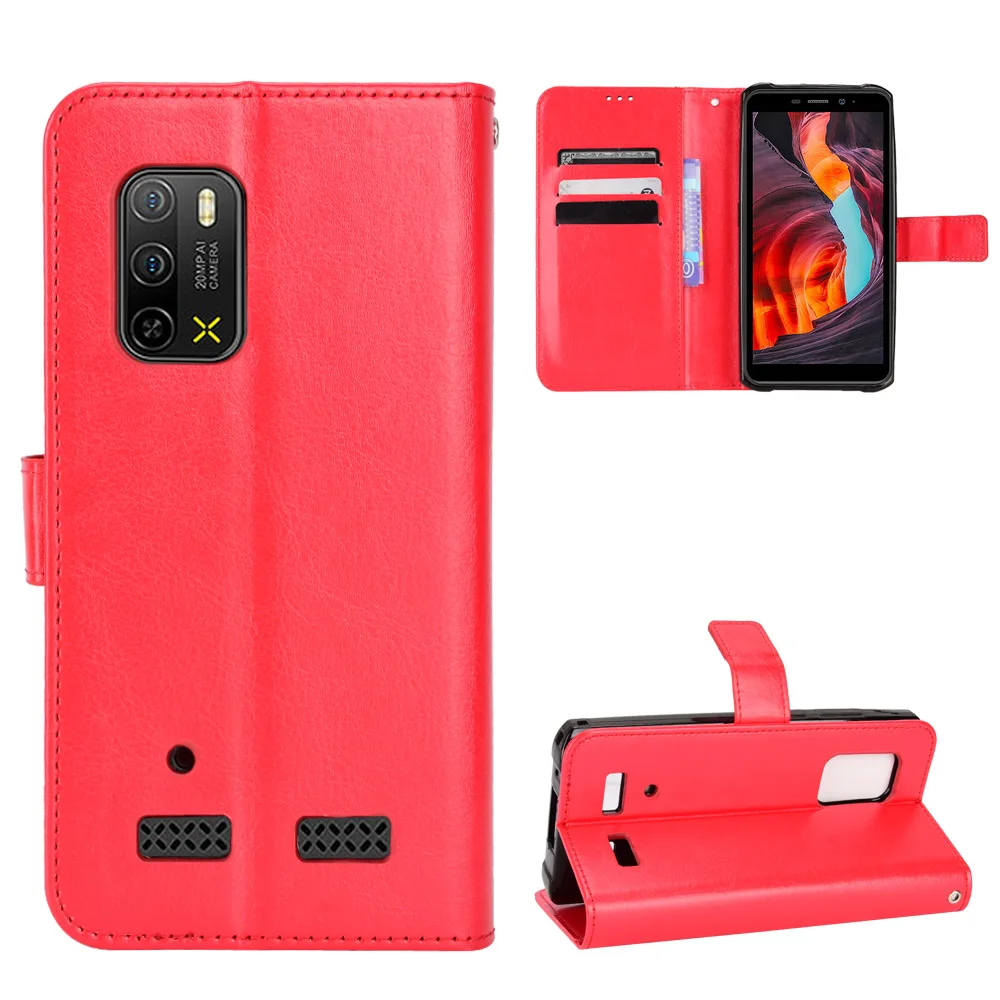 Dompet Fashion Cover Casing Kulit PU untuk Ulefone Armor X10 Armor X10 Pro Casing Belakang Ponsel Pelindung Flip dengan Tempat Kartu