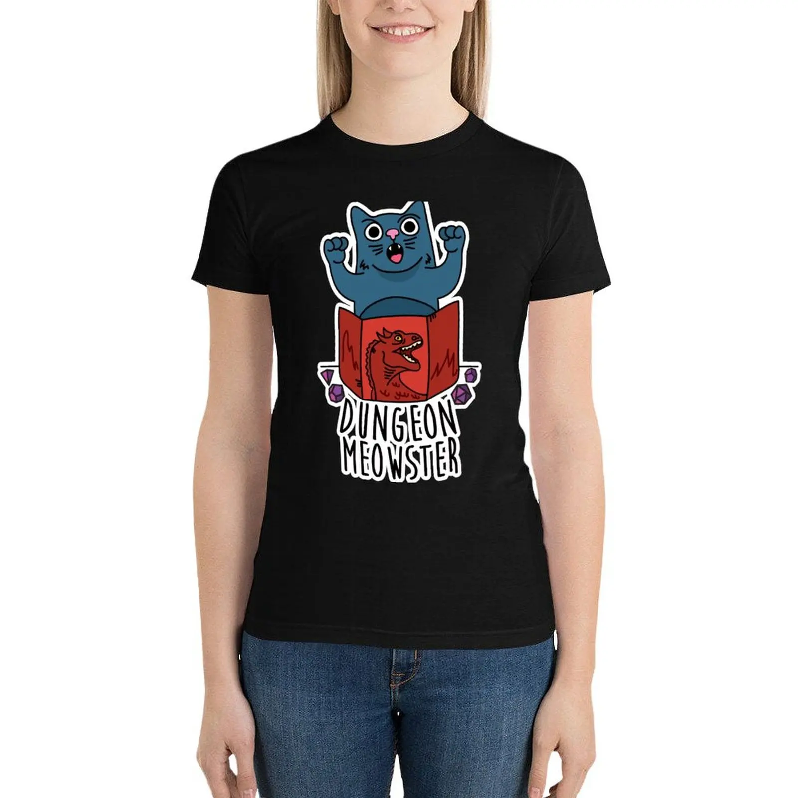 Dungeon Meowster T-Shirt lady clothes kawaii clothes Women tops