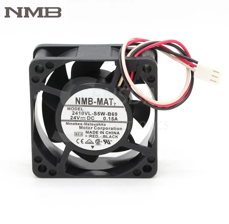 

Original For NMB 2410VL-S5W-B69 6CM 6025 24V 0.15A three-wire waterproof inverter fan