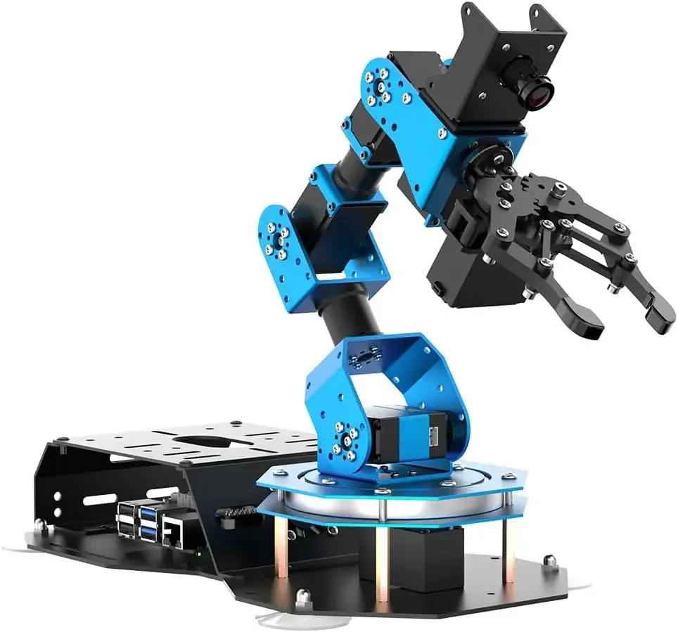 

HIWONDER 6DOF Robotic Arm Kit Powered by Raspberry Pi 5 4GB AI Vision Programming Robot Arm ROS Open Source for Adults and Teens