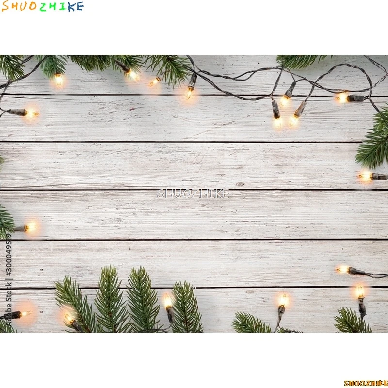 SHUOZHIKE عيد الميلاد موضوع التصوير خلفية ندفة الثلج لوح خشبي صورة الخلفيات للصور استوديو الدعائم TU-03