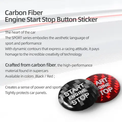 Real Carbon Fiber Car Engine Start Stop Push Button Cover Sticker For Nissan Infiniti Car Sticker Interior Accessories 6 best sales start stop sticker - №4
