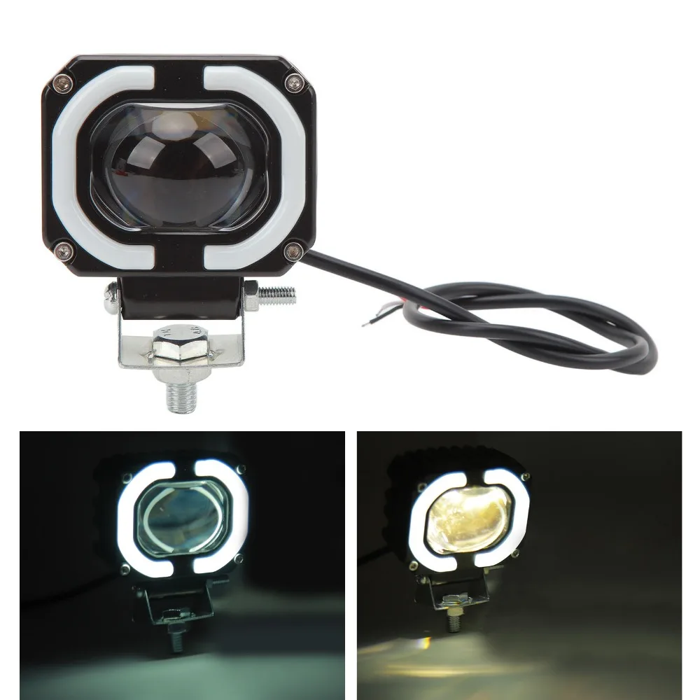 10 to 60V LED Spotlight 2000LM IP67 Waterproof Two Color Lens Cubes Work Light for Truck Car SUV ATV UTV Boat Motorcycle