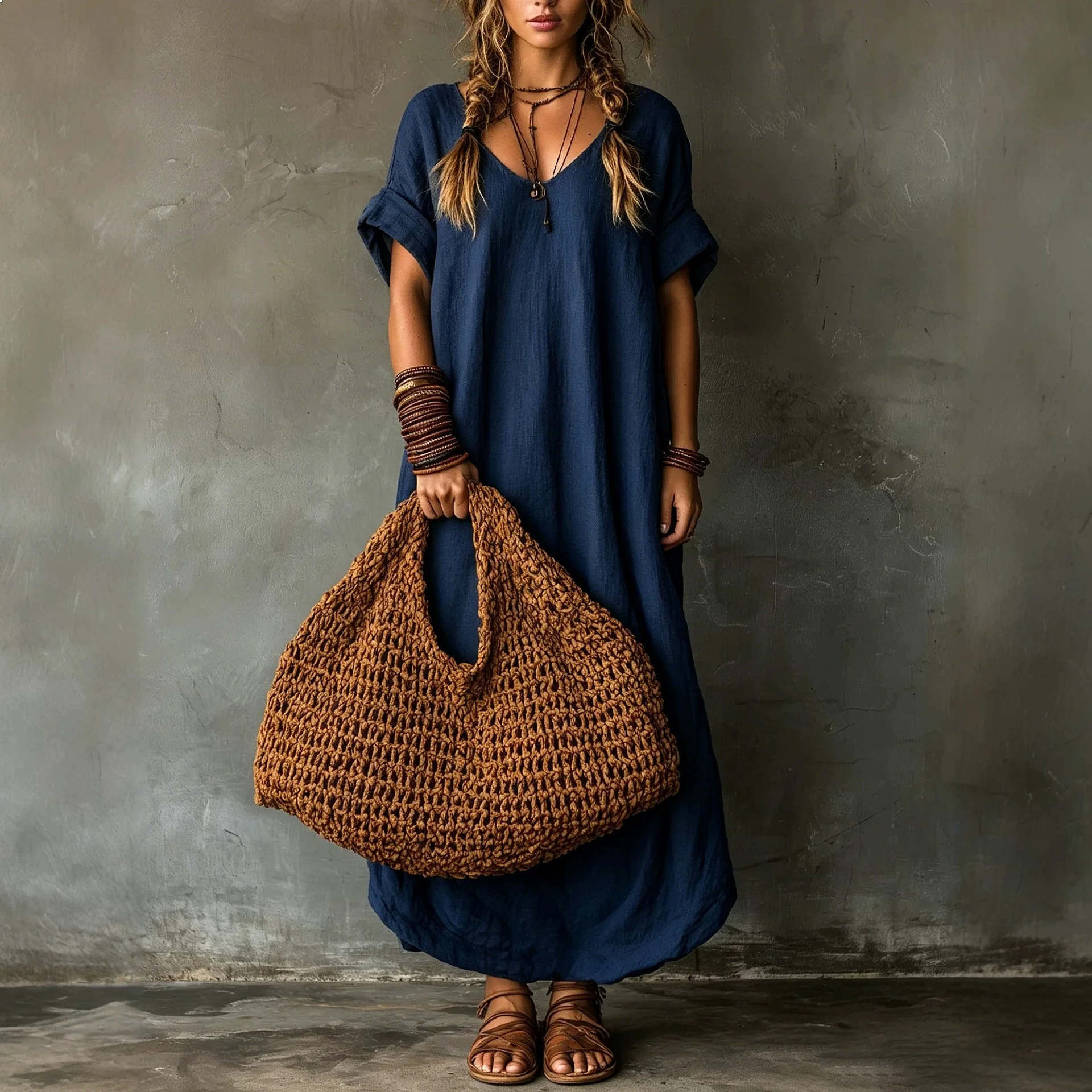 

Casual Plain V Neck Short Sleeve Dresses with Draped Linen Cotton Blend Jumpsuit Playsuit