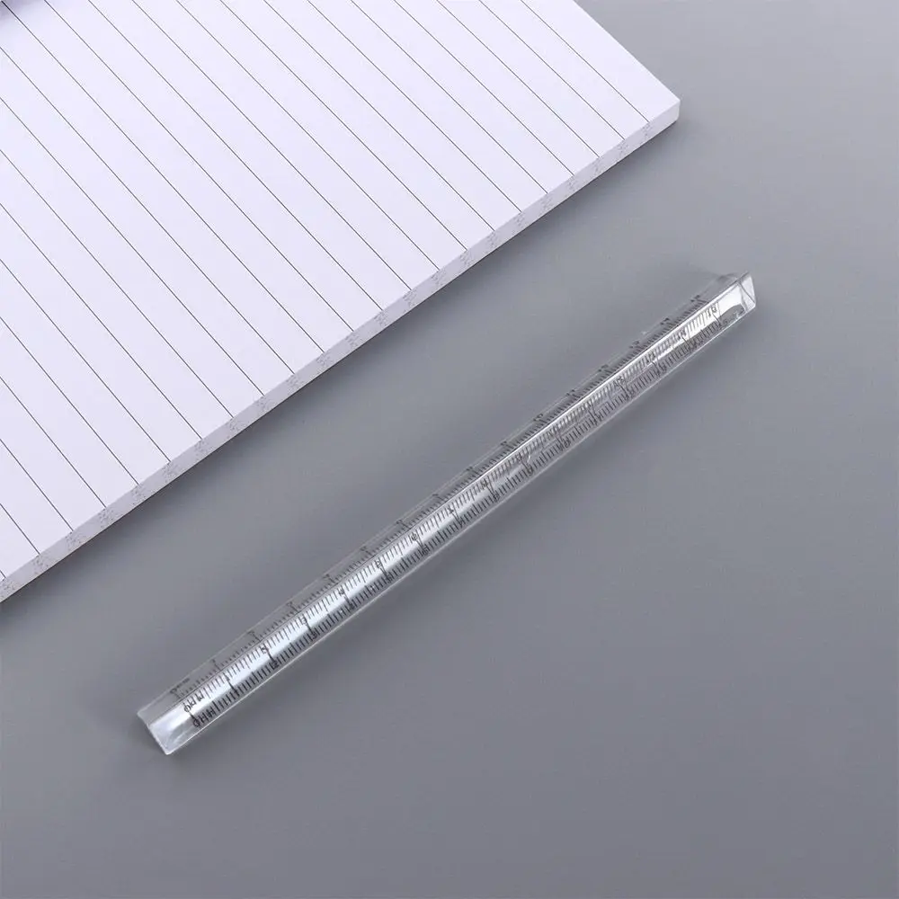 Supplies Plastic Stationery Engineer for Artists Designers Architect Triangle Ruler Transparent Measuring Tools Straight Ruler