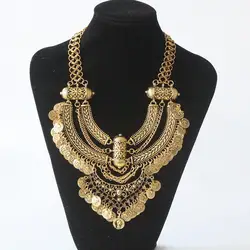 Large Collar Statement Gypsy Necklace Woman Bohemian Ethnic Maxi Choker Femme Vintage Layered Power Necklace For Women