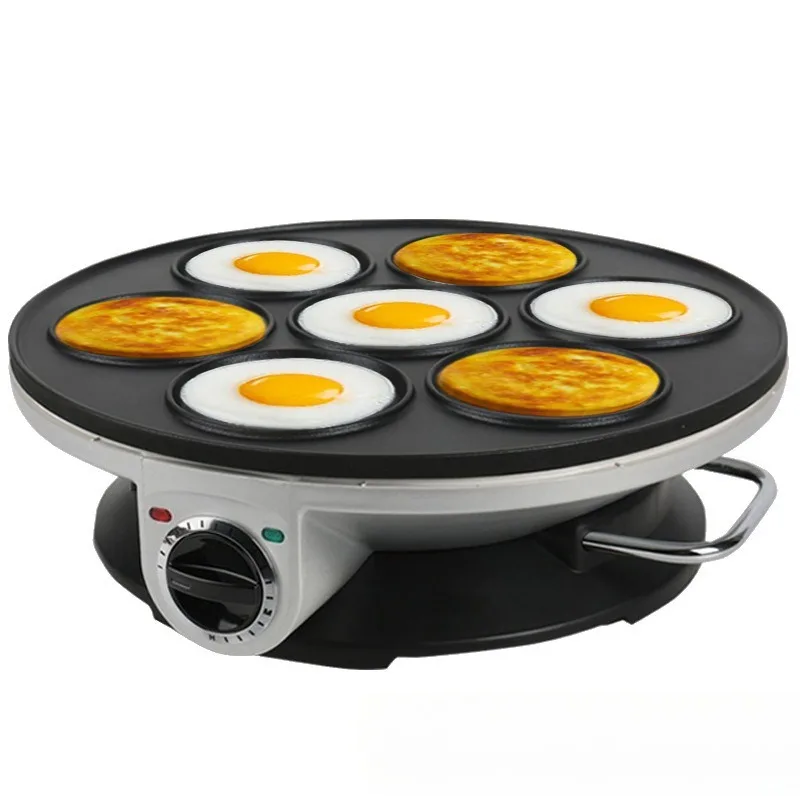 Seven-hole fried egg machine, non-stick fried poached egg artifact commercial, plug-in egg dumpling pot burger machine