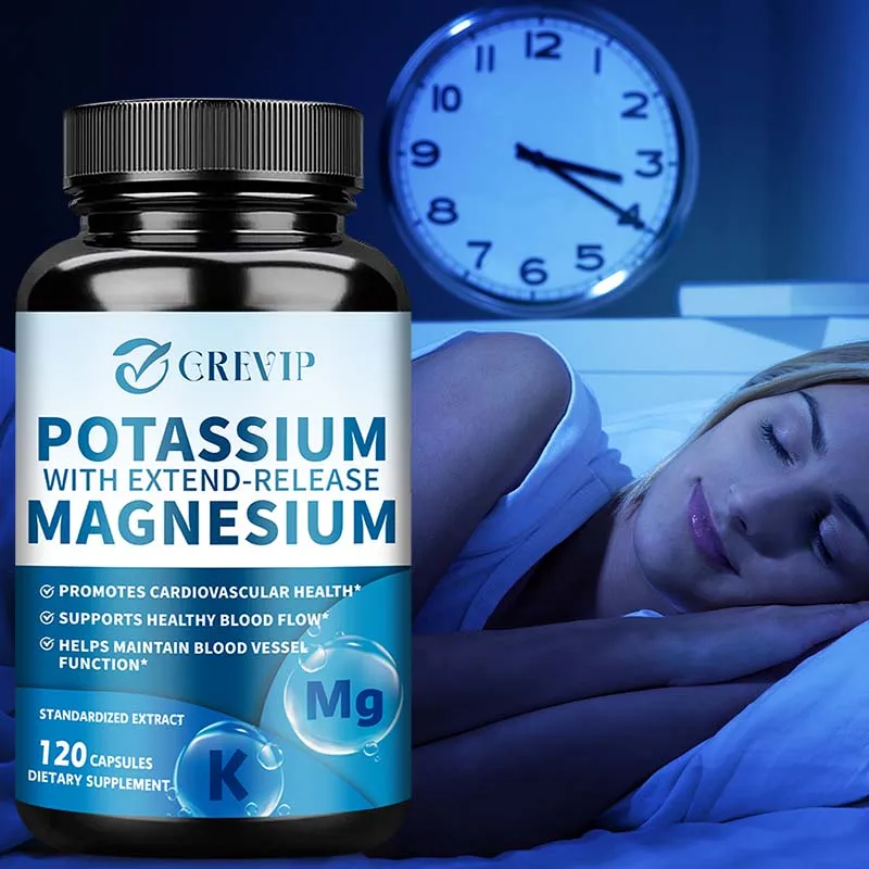 Potassium Magnesium - Improves Circulation, Supports Muscle, Heart and Bone Health, Maintains Blood Pressure, Boosts Energy