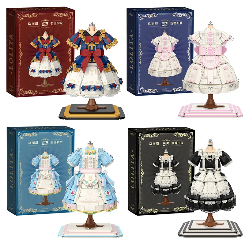 

Creative Classic Lolita Princess Academy Dress Building Blocks Kawaii Lace Skirt DIY Mini Bricks Toys For Girls Birthday Gift