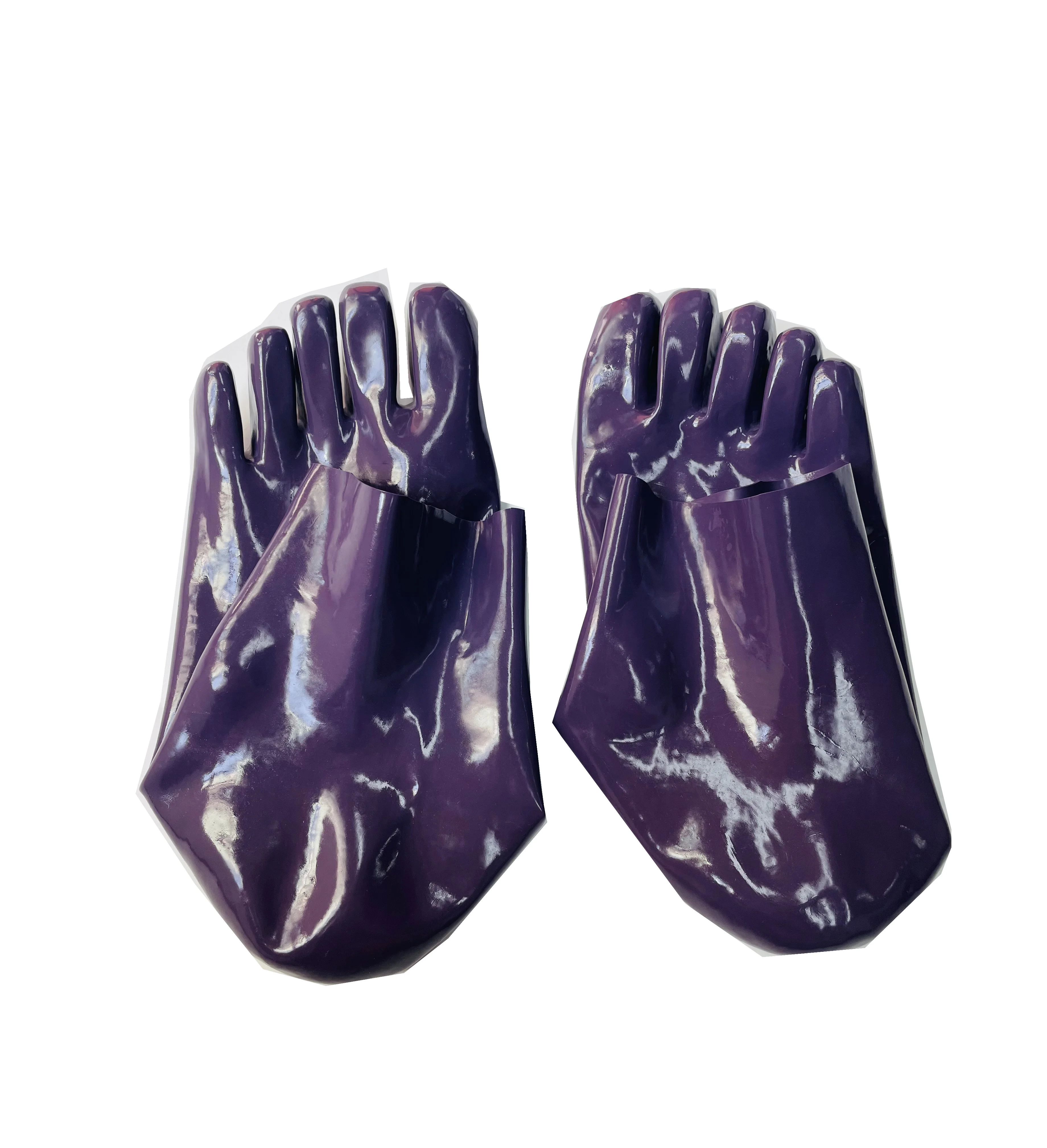 

Purple latex toes five finger toes size M