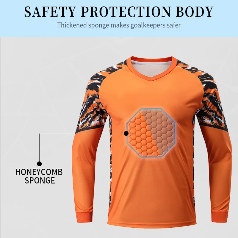 Soccer Goalkeeper Jerseys Shirts Men kids Football Long Sleeves Goal Keeper Uniforms Adult Kids Soccer Shirt Kit