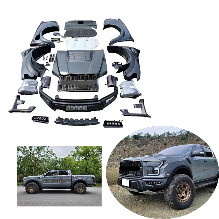 New arrival F150 accessories bodykit full car facelift bumper headlights tail light hood for Ford Ranger F150 2012 2015 2019