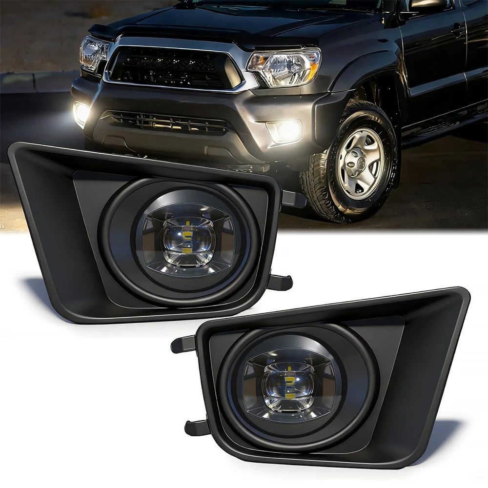 LED Fog Lights for Toyota Tacoma 2012 2013 2014 2015 Front Bumper Fog Lamp Assembly Replacement with Wiring Harness and Switch