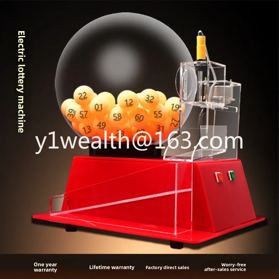 Automatic red electric lottery number machine, lottery box selection machine, two-color ball simulation drilling and smooth