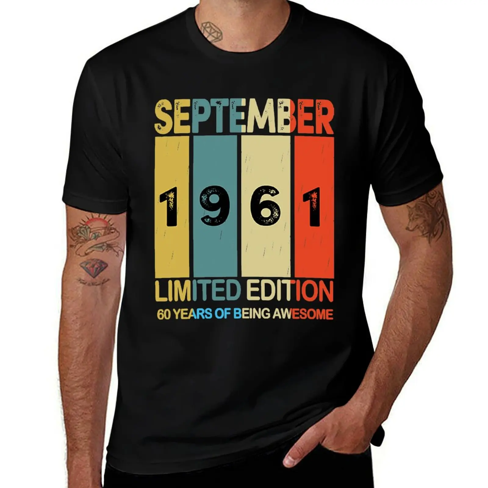 

Of men Edition t shirts t Limited man man men 1961 for T-Shirt Awesome 60 shirts Years September g for casual being