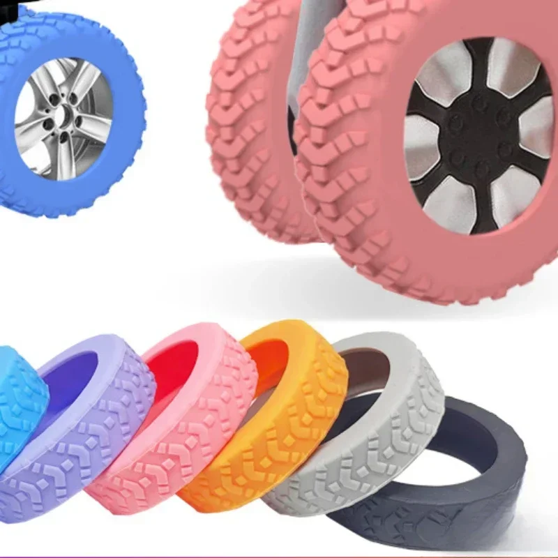 4/8 Pack Silicone Wheel Protector for Luggage Noise Reduction Travel Luggage Wheel Cover Thickened Luggage Accessories