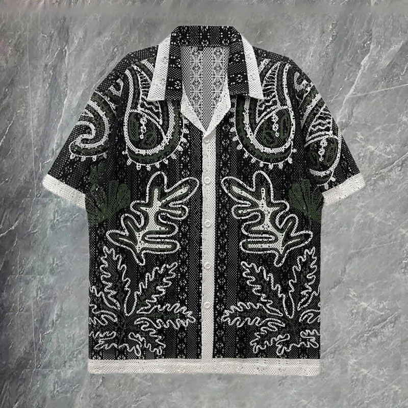 Paisley Shirt Men See Through Sexy Shirt Long Sleeved Shirt For Men Dress Shirt Camisa Hombre 2026 Fashion Club Party Men Shirt