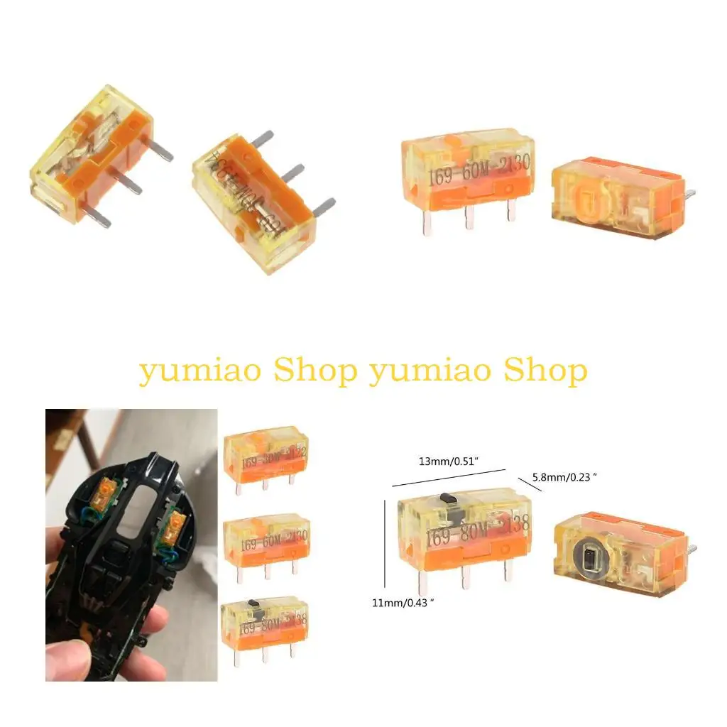 

587B Упаковка из 2 оригинальных TTC пылезащитных микропереключателей для мыши серии Gold, 30 м, 60 м, 80 м, золотой контактор,