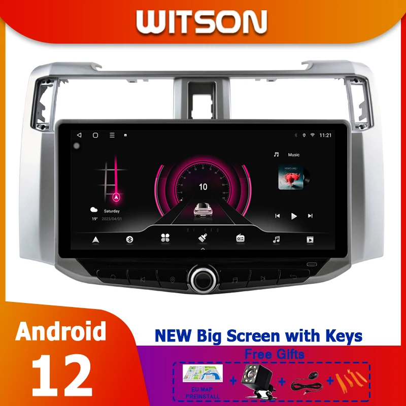 

Car Radio GPS Audio For TOYOTA 4 RUNNER 2009-2020 Multimedia Player 10.88 inch Screen button Phone Holder