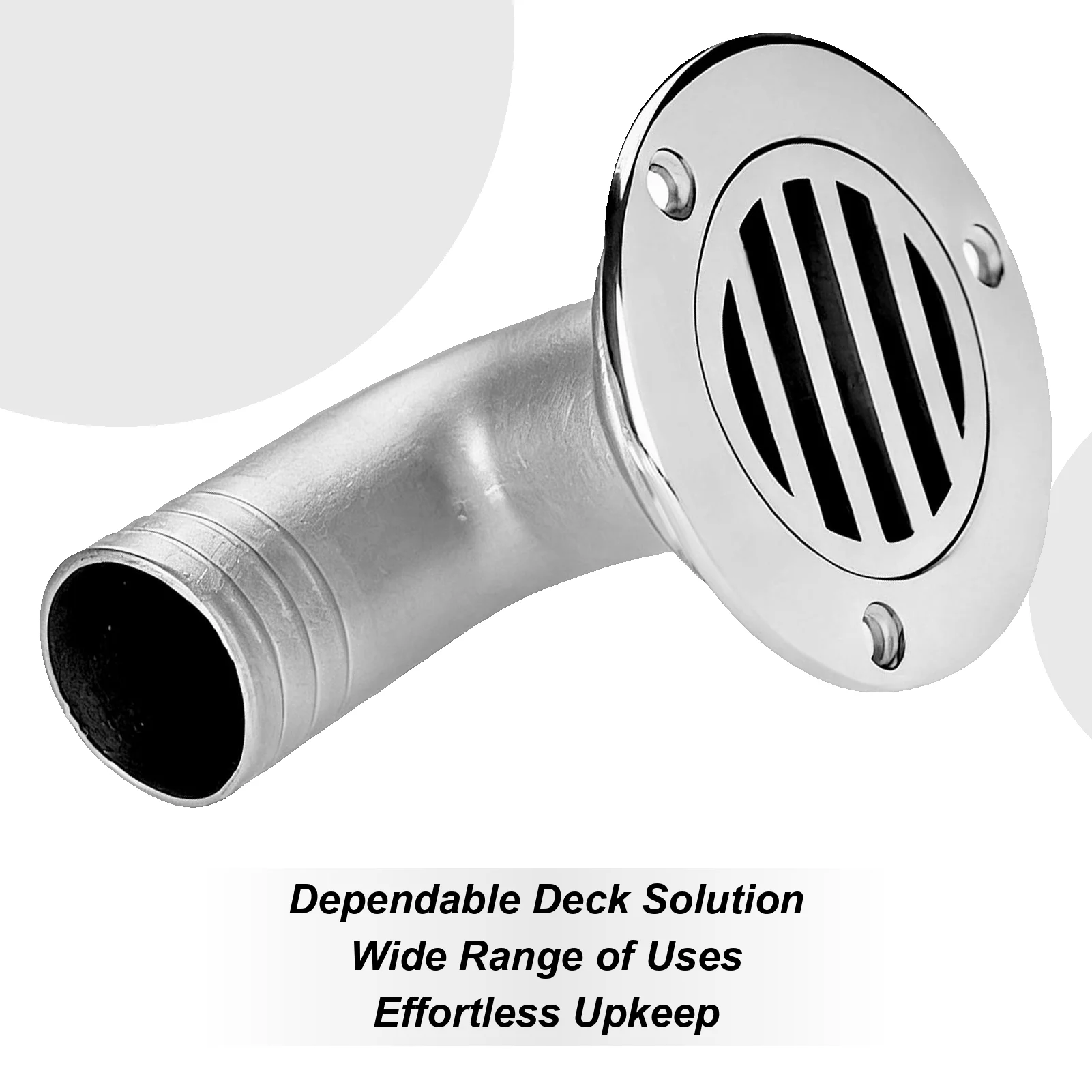 

Deck Drain Stainless Steel Drain Thru Hull Drainage Scupper Cover For Marine Yacht Ship Outdoor Bathroom Kitchen Shower Sink