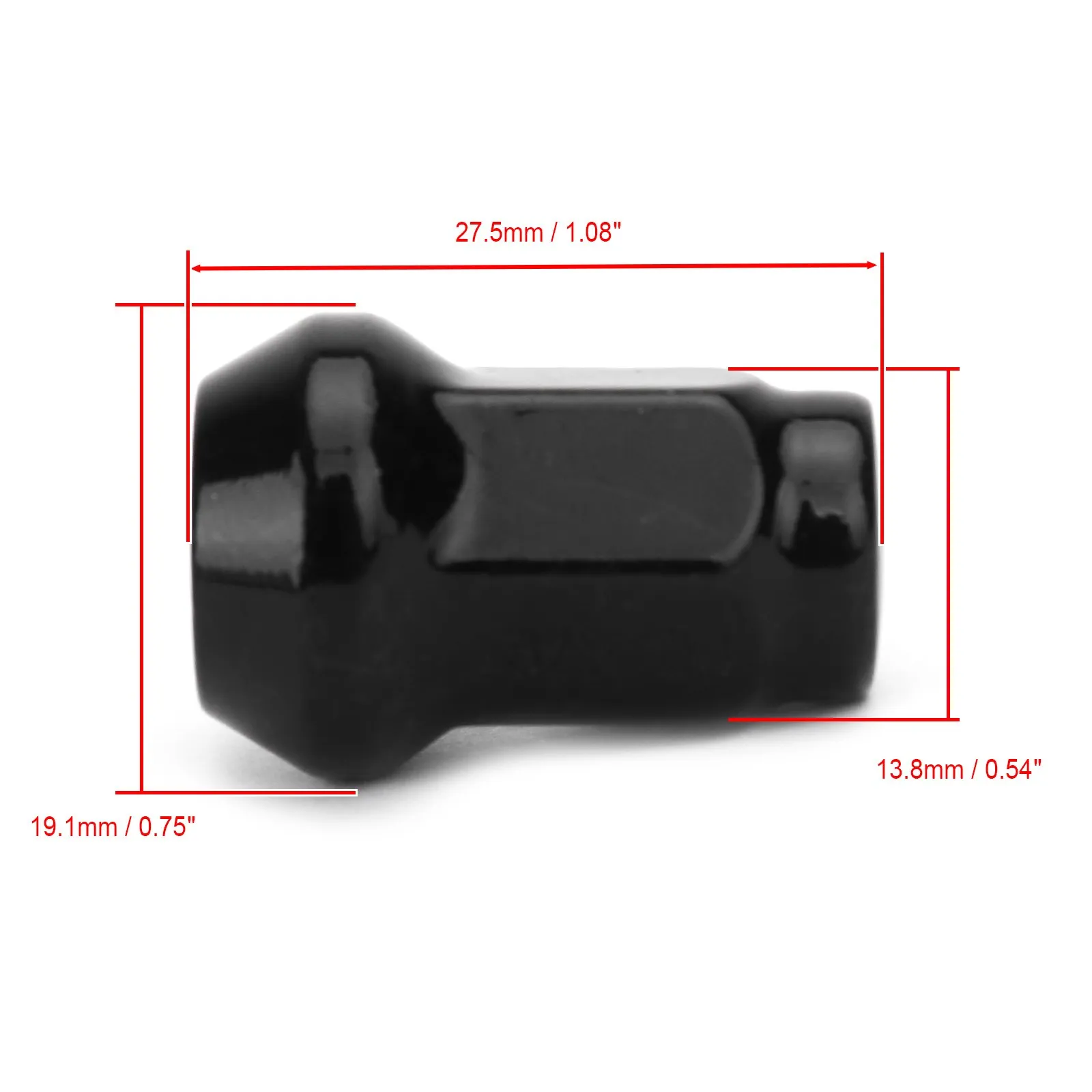 16 Pack Black 3/8