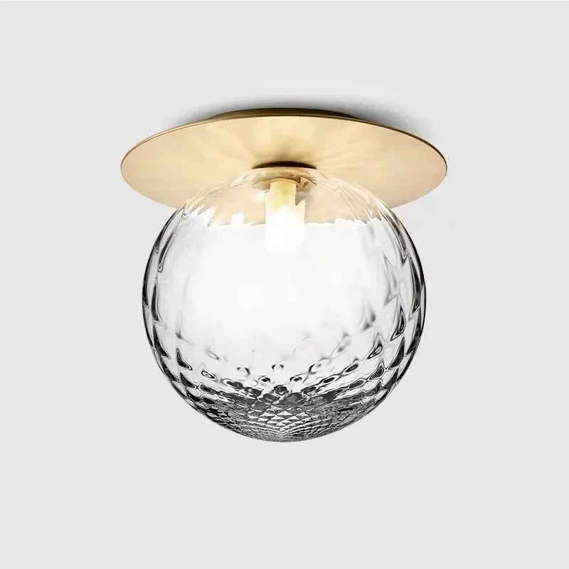 Modern Glass Ball Ceiling Light Fixture Bedroom Room Small Lamp Hallway Stairs Aisel Home Lighting Colgantes