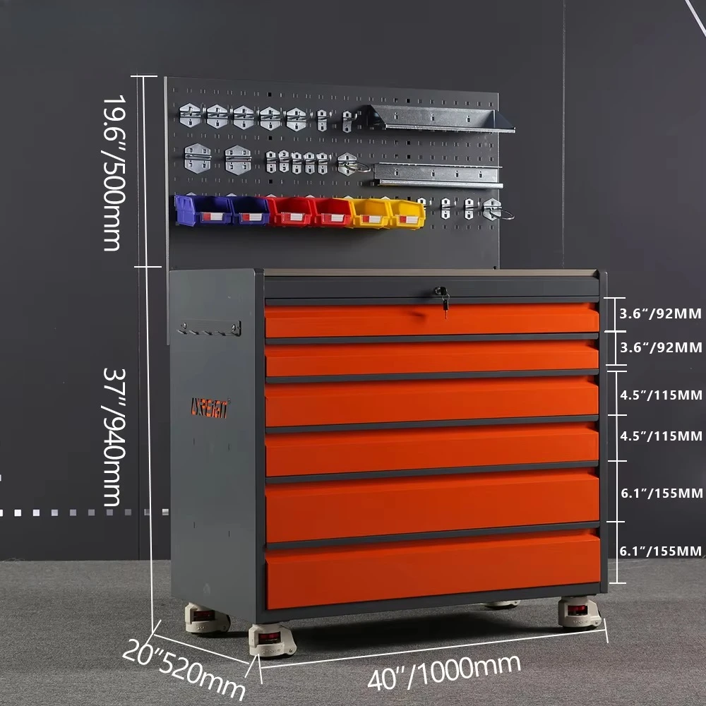 Six-drawer Heavy-duty CNC Tool Car Workbench Operation Table Removable Large-capacity Storage Machining Center Dedicated to Marb