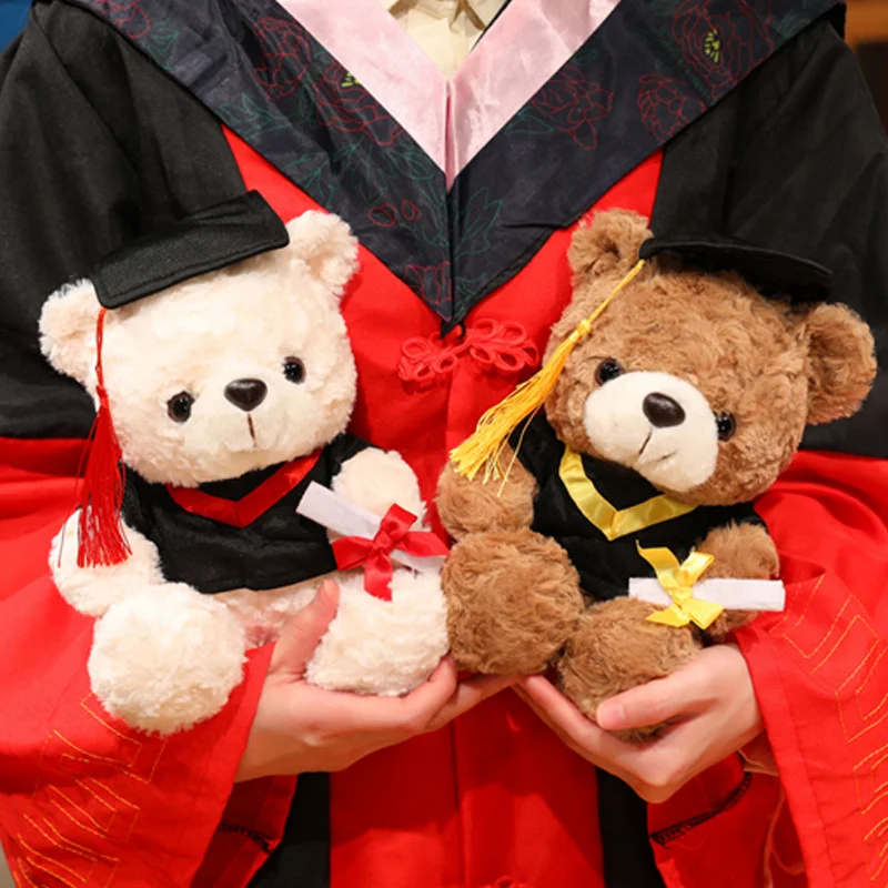 Cute Graduate Dr. Bear Plush Toy Stuffed Bear Kawaii Toys Funny Graduation Gift Home Decor