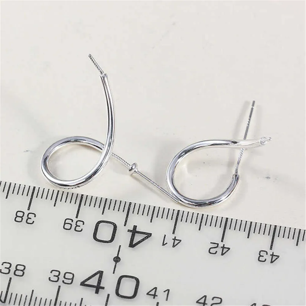 S925 Sterling Silver Pearl Earring Settings DIY Jewelry Making Supplies Blank Earring Posts for Handcrafted Accessories No Pearl