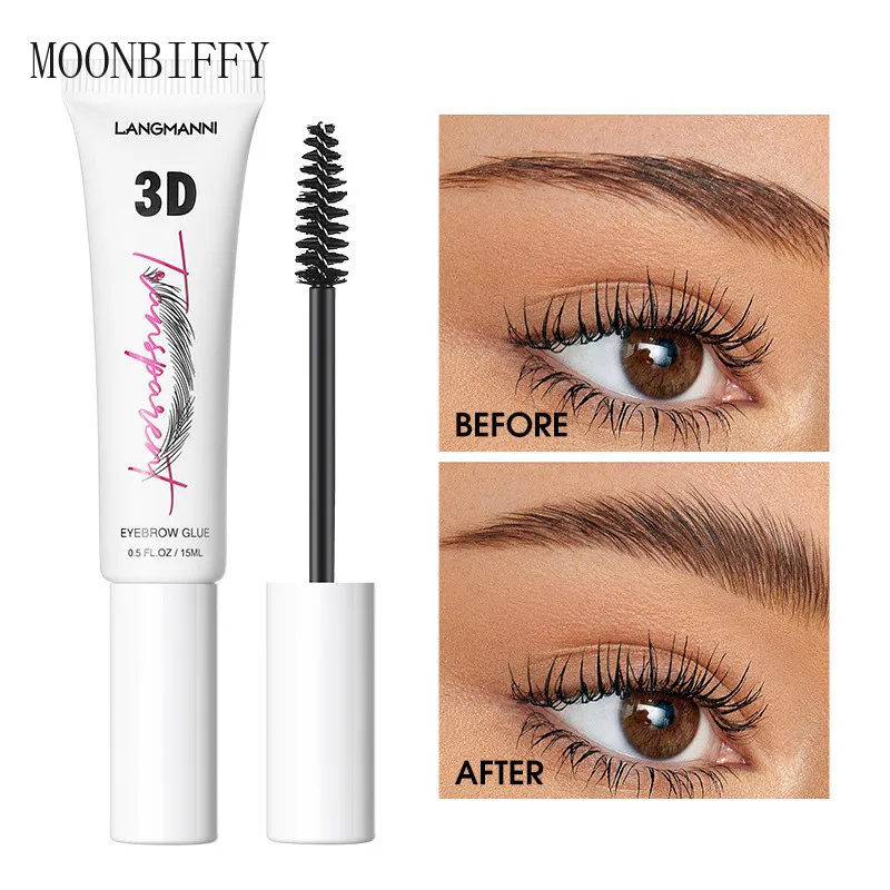 3D Eyebrow Glue Waterproof Eyebrow Style Gel Professional Makeup The Brow Glue Extreme Hold Eyebrow Gel Brow Fixer