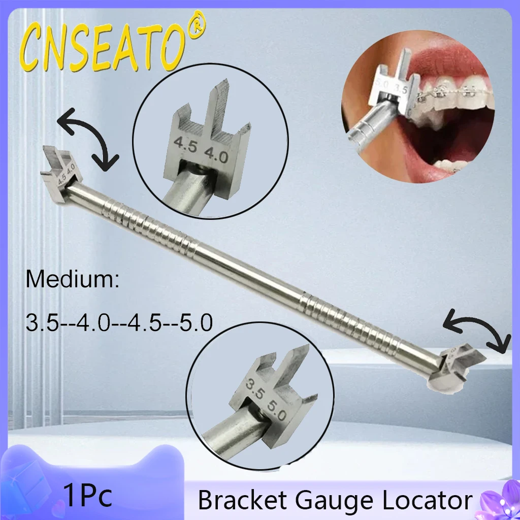 

Dental Bracket Gauge Locator Adjustable Stainless Steel Locator Positioner Size 3.5-5 Dentistry Tool Ortho Materials Instruments