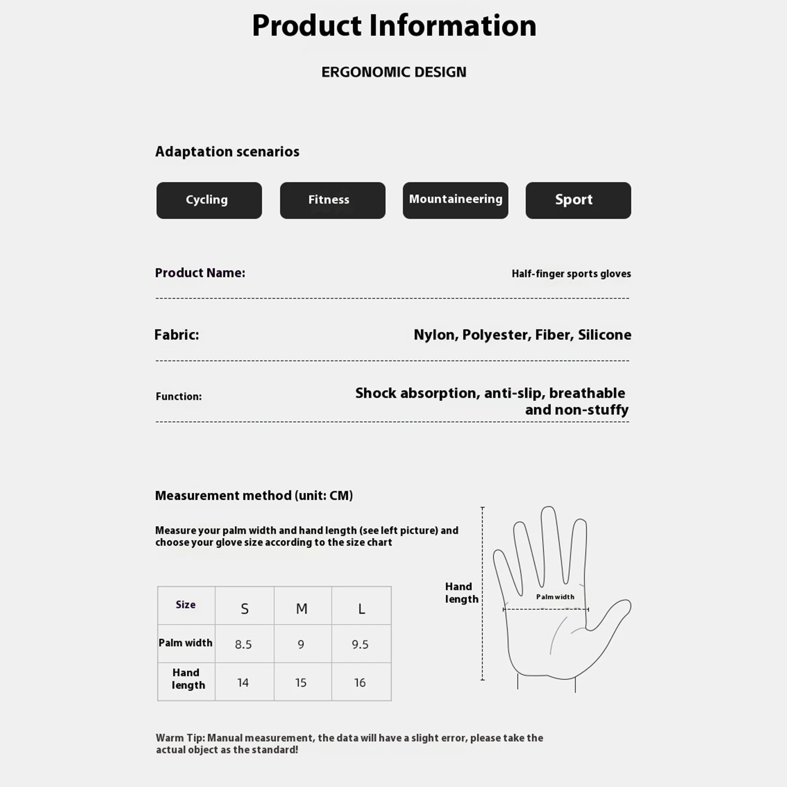 Outdoor sporthandschoenen Antislip Fitness Beschermhandschoenen Ademende polsriem Trainingshandschoenen voor klimmen Oefeningen Gym tillen