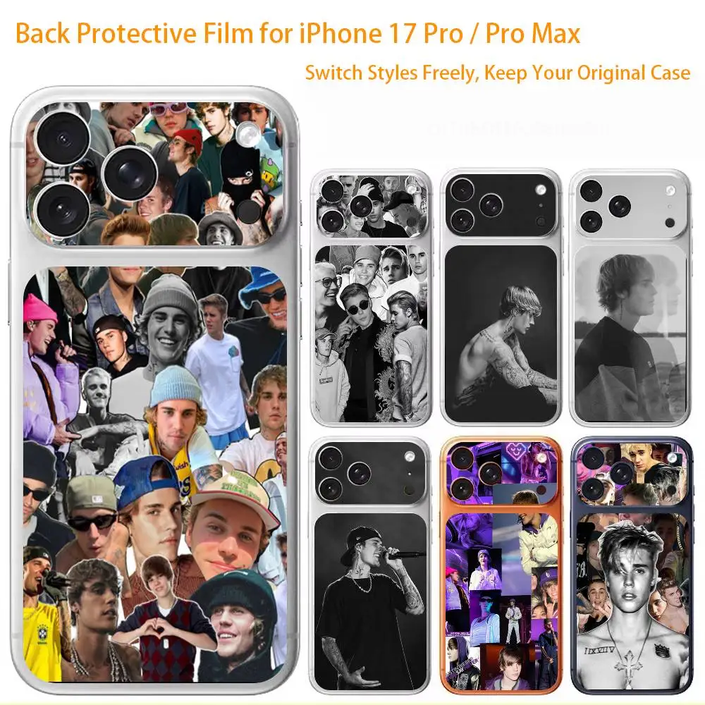 

Премиум-пленка J-Justin B-Bieber для iPhone 17 Pro/Max, защитная наклейка на заднюю панель и камеру (не чехол)