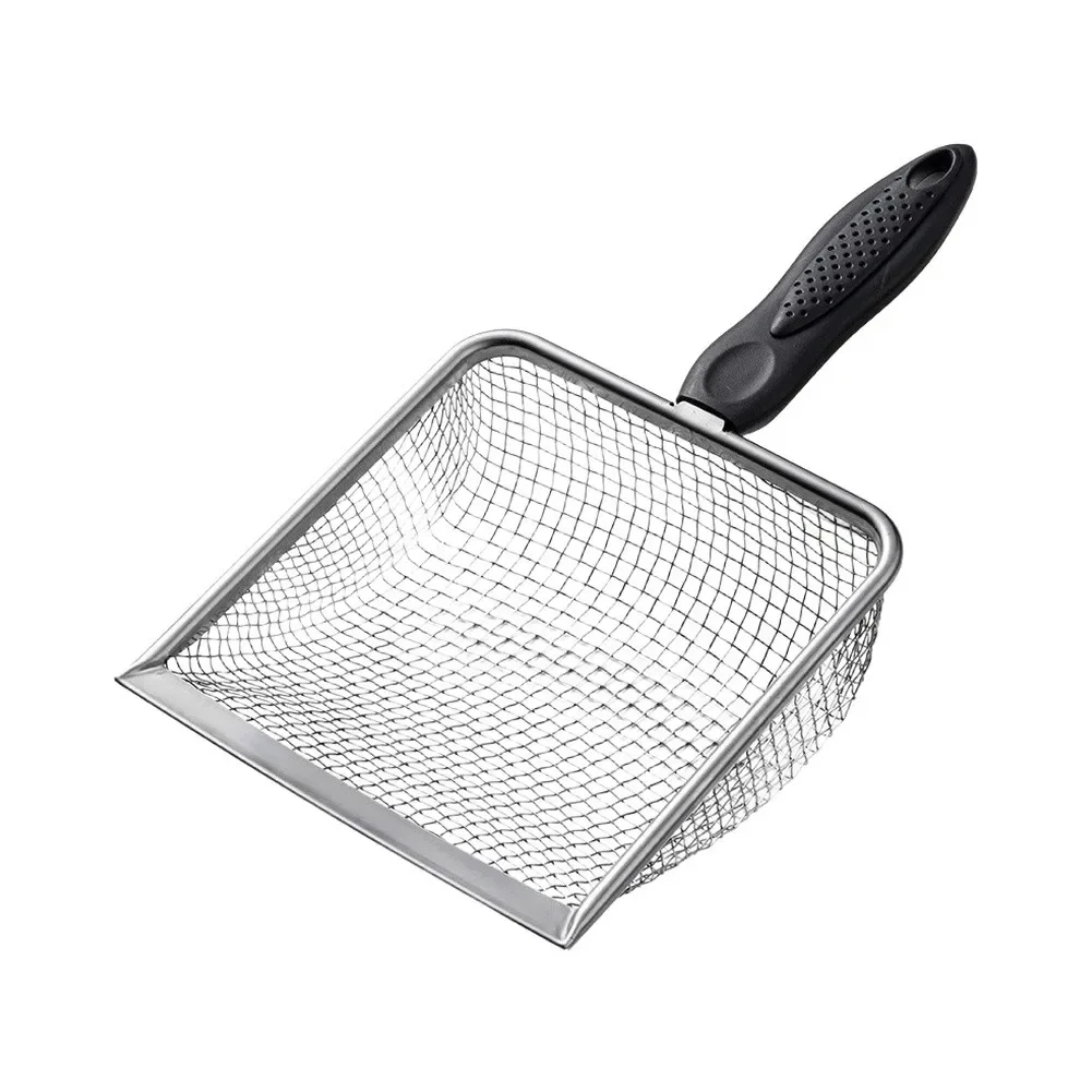 5 Stainless Steel Sifting Shovels with Fine Mesh for Maintaining Sanitation in Chicken Coops and Pheasantry Settings
