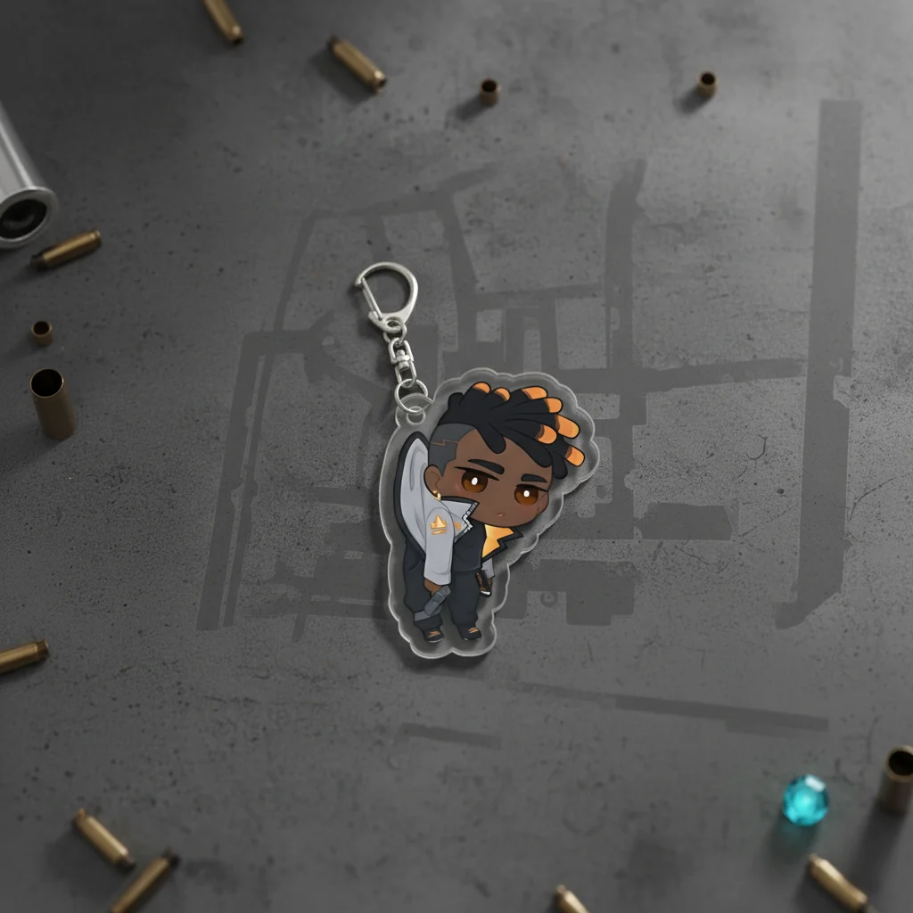 لعبة Valorant أنيمي سلسلة مفاتيح مصنوعة من الأكريليك لطيف Llaveros مفتاح سلسلة شارة الكرتون تأثيري قلادة المشجعين الهدايا اكسسوارات مجوهرات ميرش