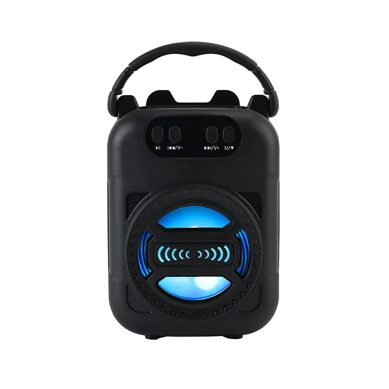 Portable Karaoke Wireless Bluetooth Speaker LED Light Mini Bass Home Audio Sound Speaker Super Volume