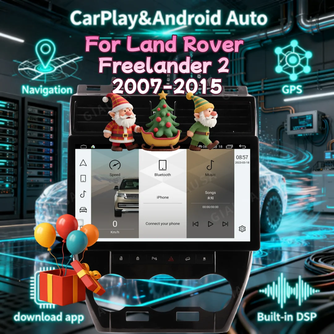 Multimedia Video Player Radio Carplay For Land Rover Freelander 2 2007-2015 Android Smart  GPS Navigation 4G WiFi Stereo DSP