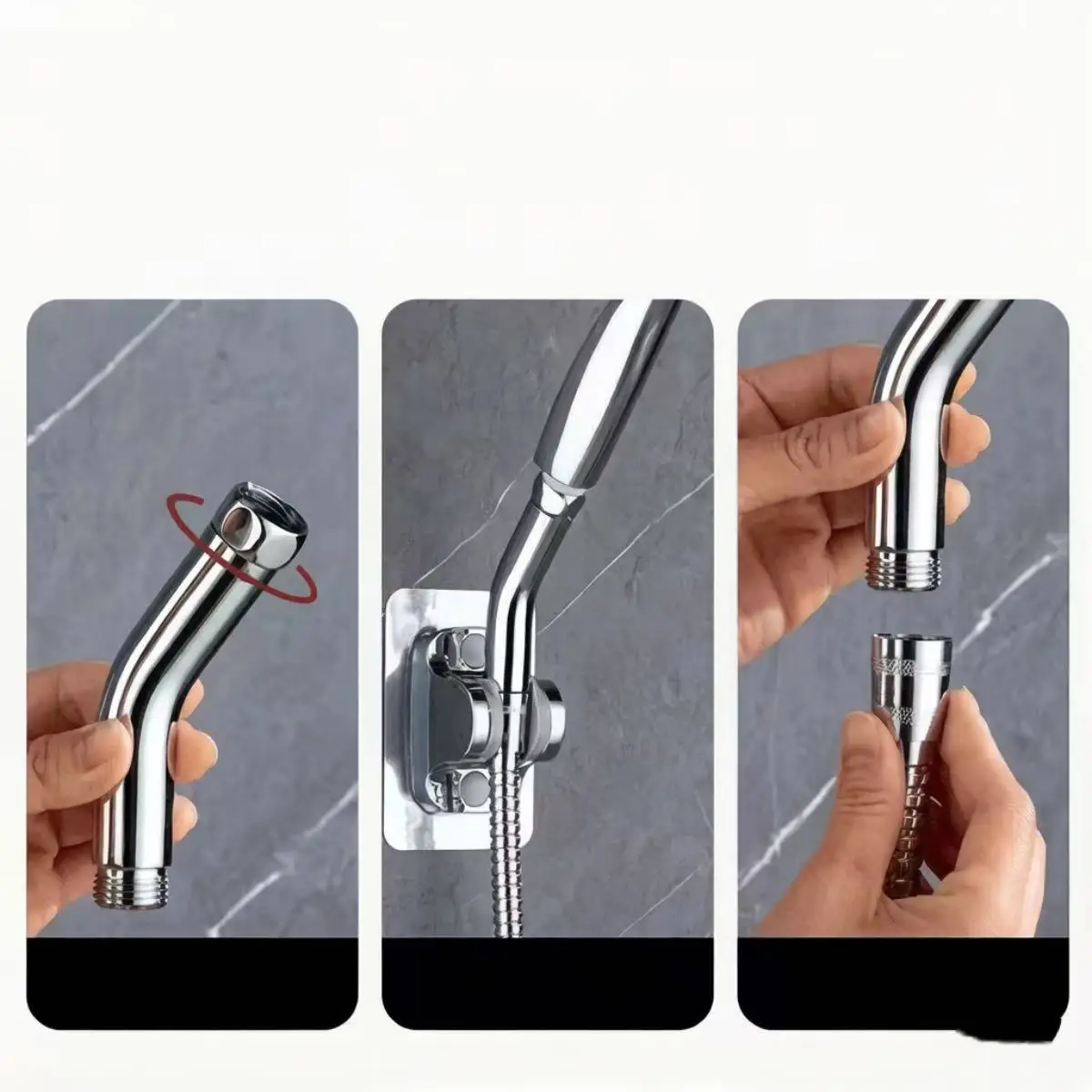 Shower Head Angle Adjuster Elbow Adapter Connections Shower Arm Extension Angle 135° Elbow Hand Shower Top Spray Elbow Connector