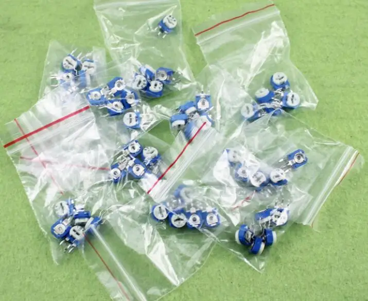 RM-063 Adjustable Resistor Kit SET  13values*5pcs=65pcs 100R~1M Potentiometer 100r 500r 1k 2k 5k 10k 20k 50k 100k 500k 102 103 1