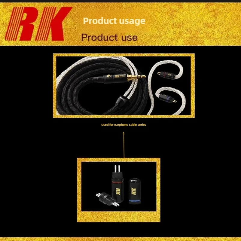 

Кабель RANKO REP 0.78 2pin MMCX с контактными штырями из монокристаллической меди-серебра для наушников, с серебряным и родиевым покрытием